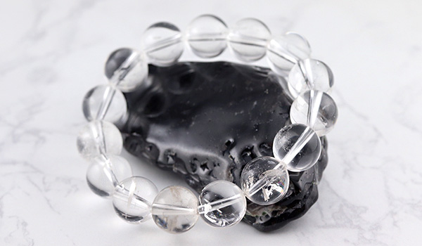 大玉ブレス（山梨県黒平産水晶）12mm ※ギャランティカード＆桐箱付き