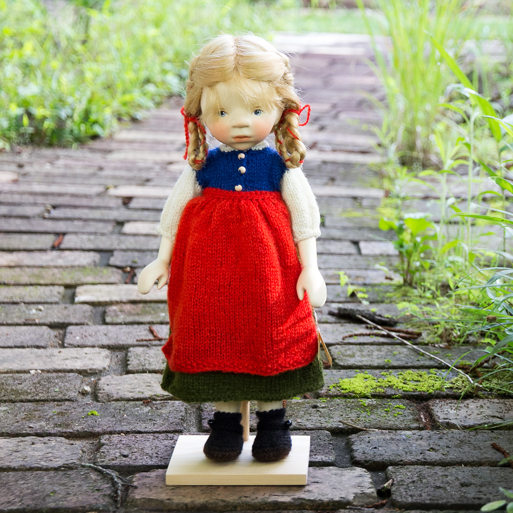 ○[美品] ポングラッツ人形 pongratz オールウッド 木製人形37cm ○[美