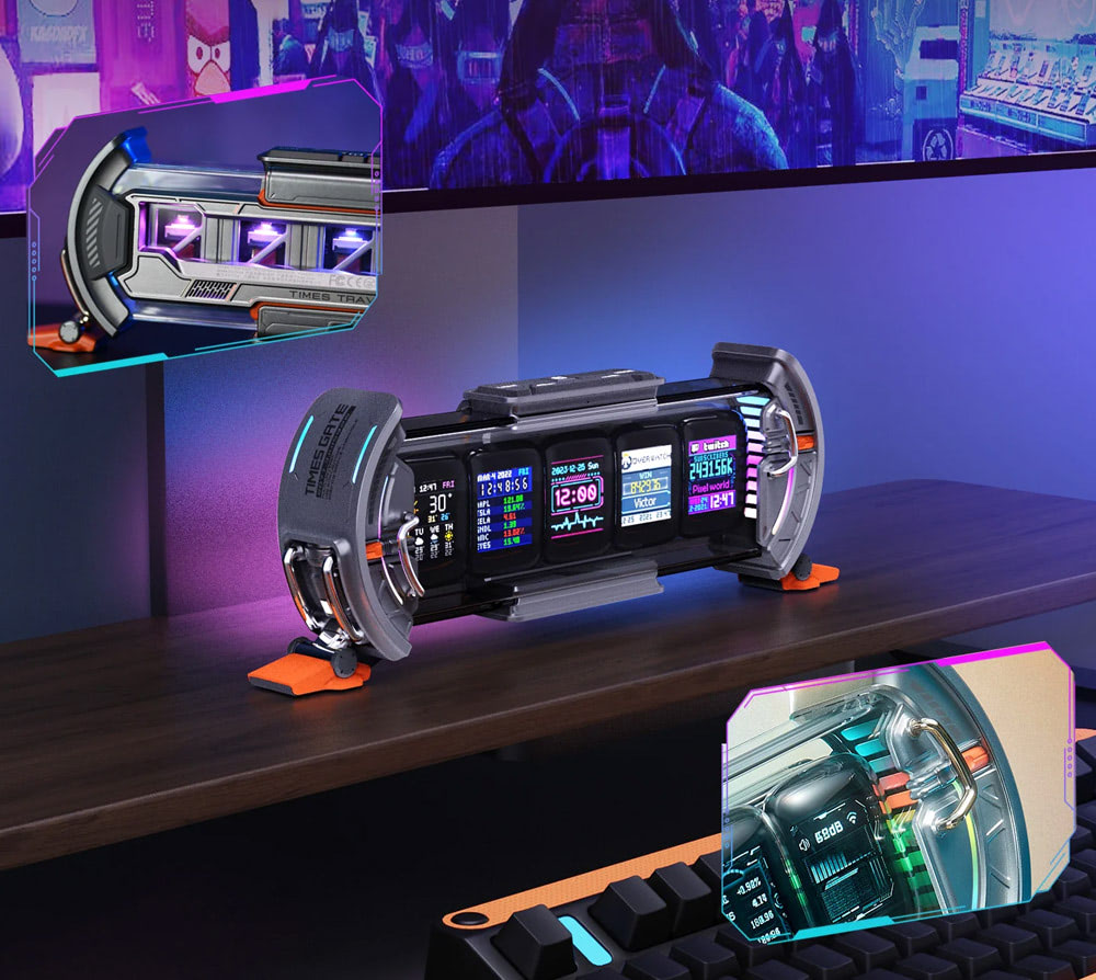 DIVOOM Times Gate - Cyberpunk Desktop Display