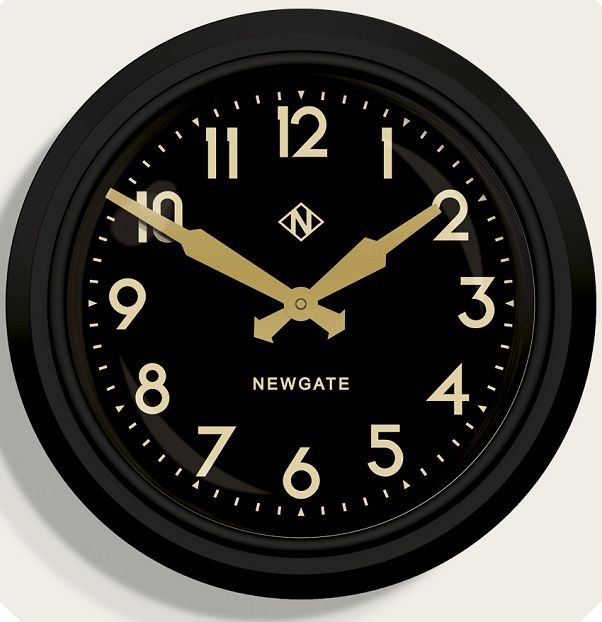 ニューゲート掛け時計 50's Electric マットブラック GWL15MK NEWGATE