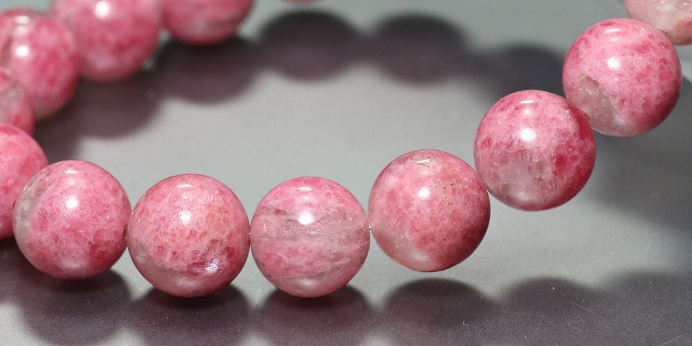 高品質]ロードナイトシリカブレスレット（約11mm玉） - 埼玉県吉川市の