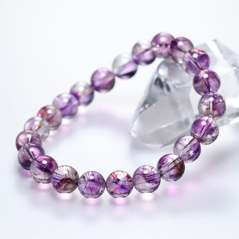 高品質++]マダガスカル産アメジストエレスチャルブレスレット