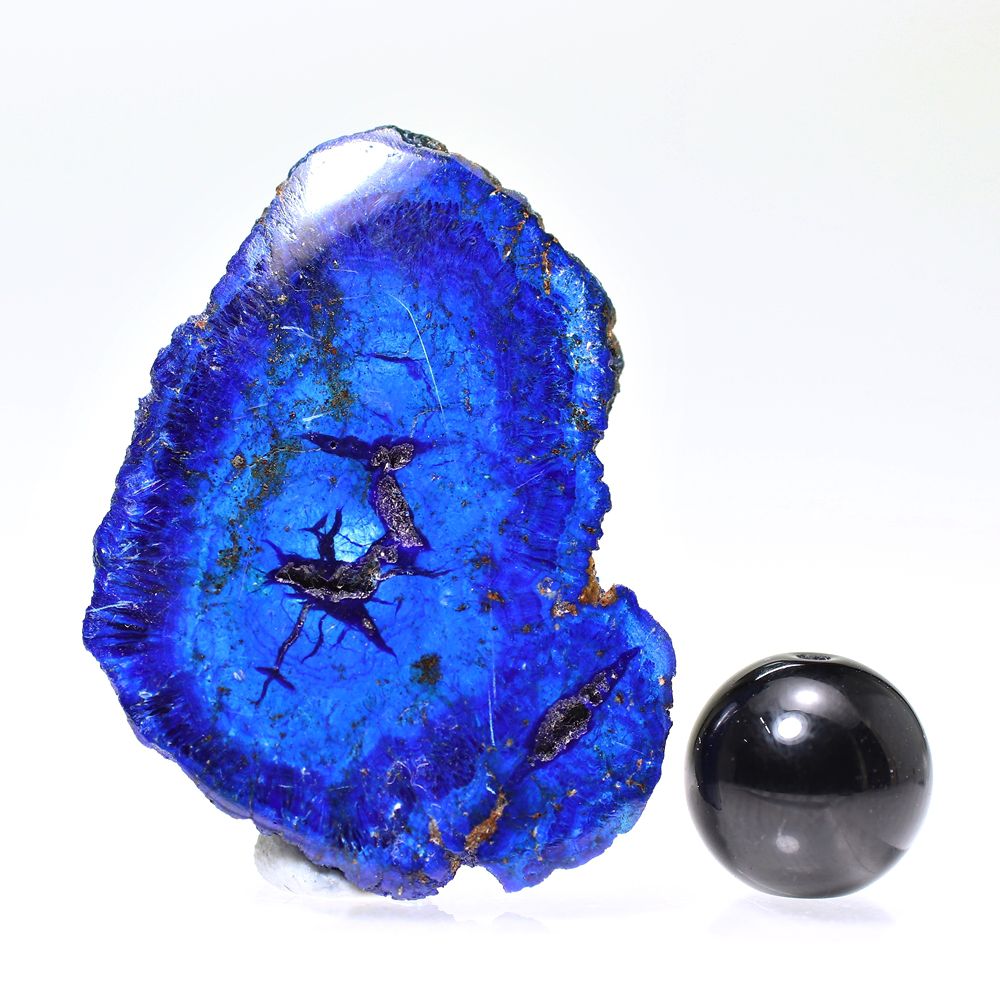 特別価格/モロッコ産]アズライト磨き原石/片面磨き - 埼玉県吉川市の