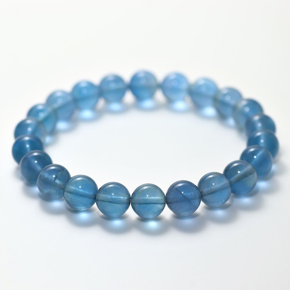 高品質++]ブルーフローライトブレスレット（約8.5mm玉） - 埼玉県吉川