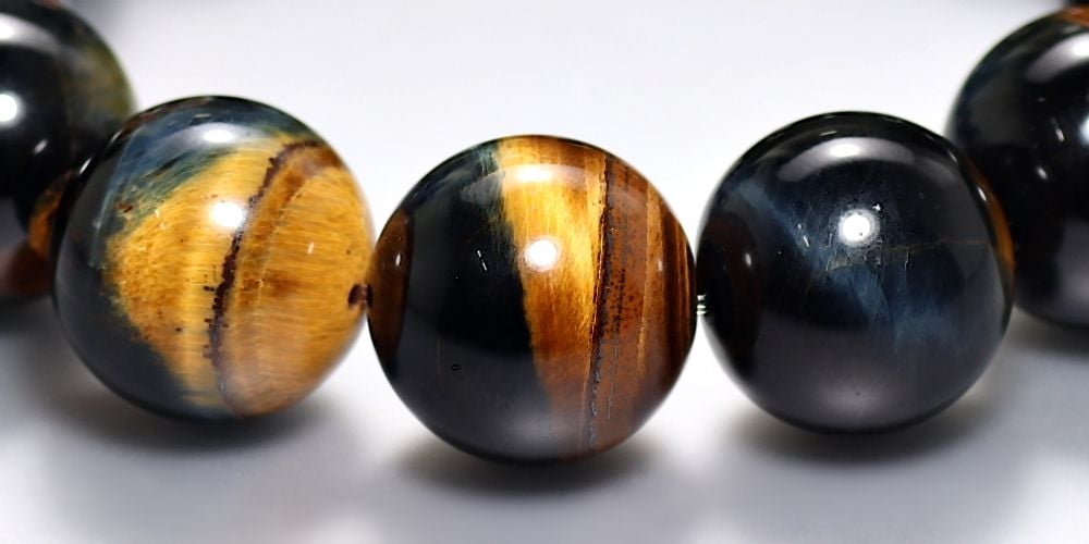 高品質++]バイカラータイガーアイブレスレット（約18mm大玉） - 埼玉県