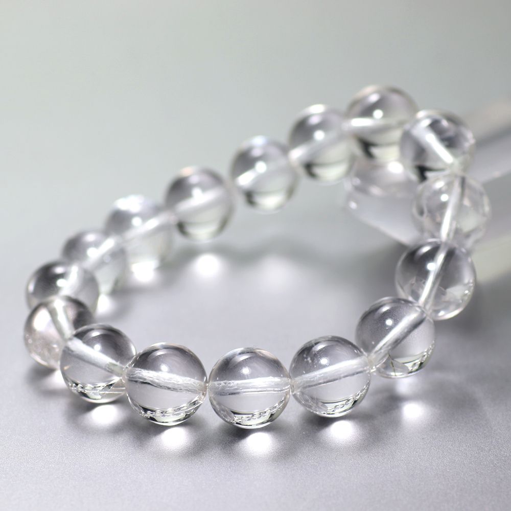特選]ガネッシュヒマール産ヒマラヤ水晶ブレスレット（約12.5mm玉