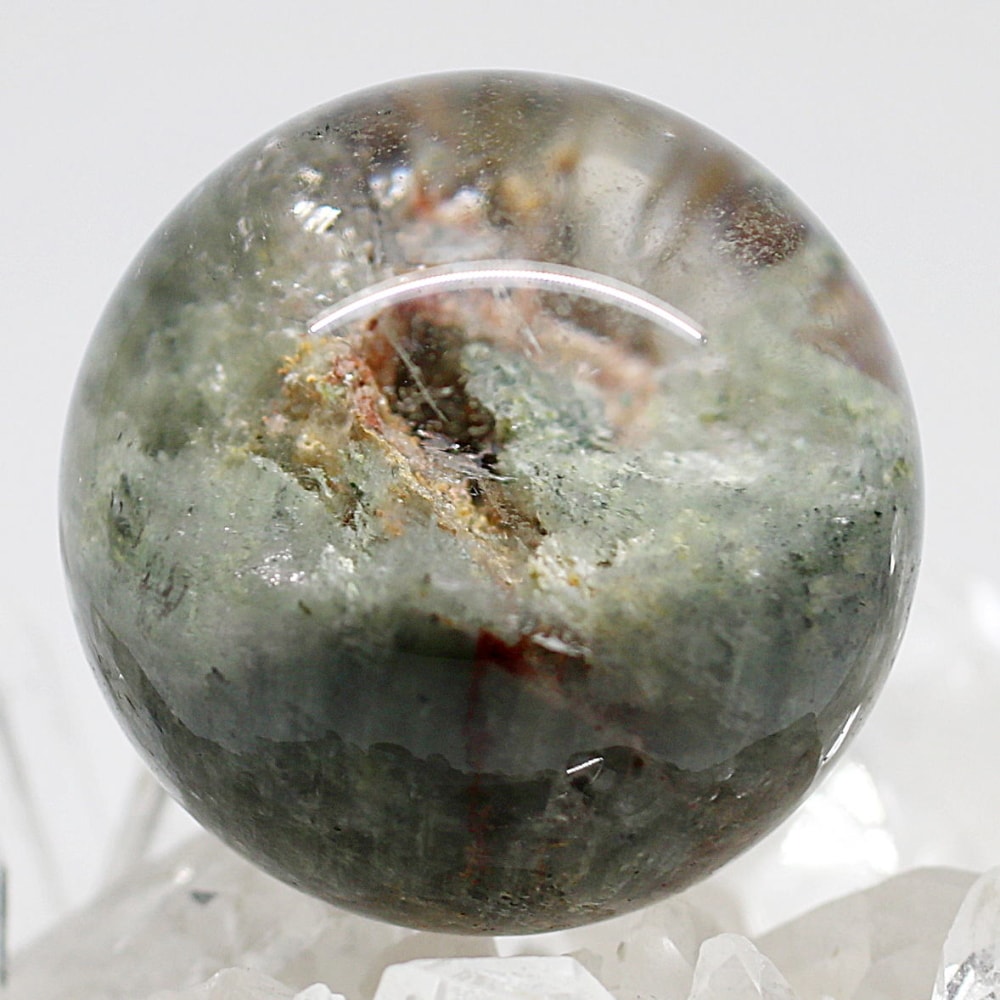 高品質]ガーデンクォーツ丸玉/ガーデン水晶スフィア（直径38.6mm