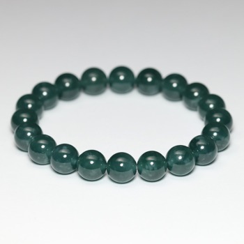 高品質]グアテマラ産ヒスイブレスレット/天然翡翠（約10mm玉） - 埼玉