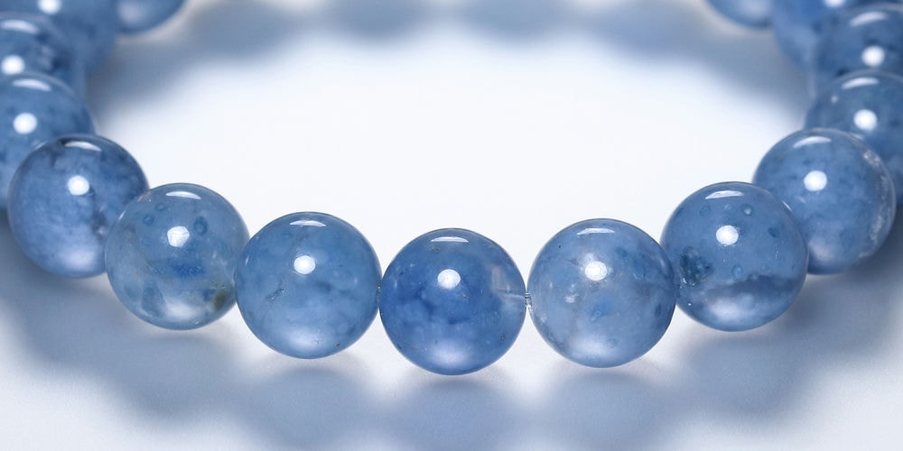 高品質+]デュモルチェライトイン “ブルークォーツ” ブレスレット（約