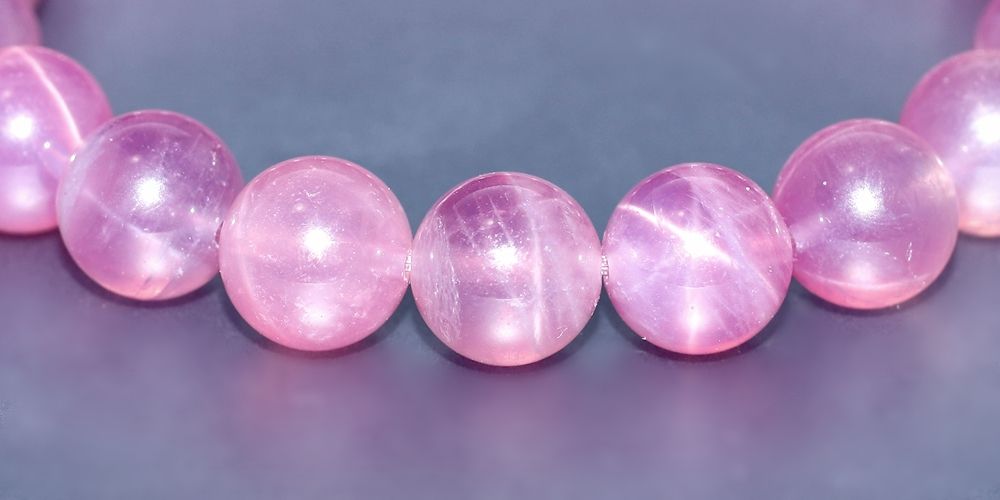 高品質++]ディープスターローズクォーツブレスレット（約9mm玉