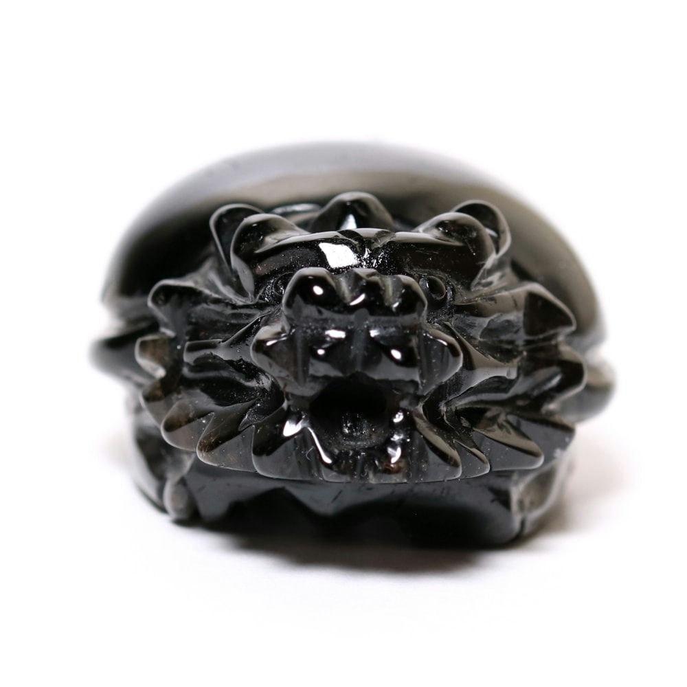 中国/山東省産]モリオン彫刻/天然黒水晶（龍亀/ロングイ） - 埼玉県