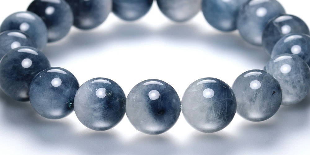 3A]ブルートルマリンインクォーツブレスレット/インディゴライトイン