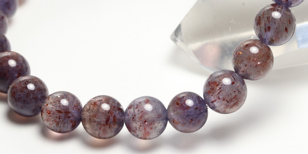 高品質++]アイオライトサンストーンブレスレット（約7mm玉） - 埼玉県