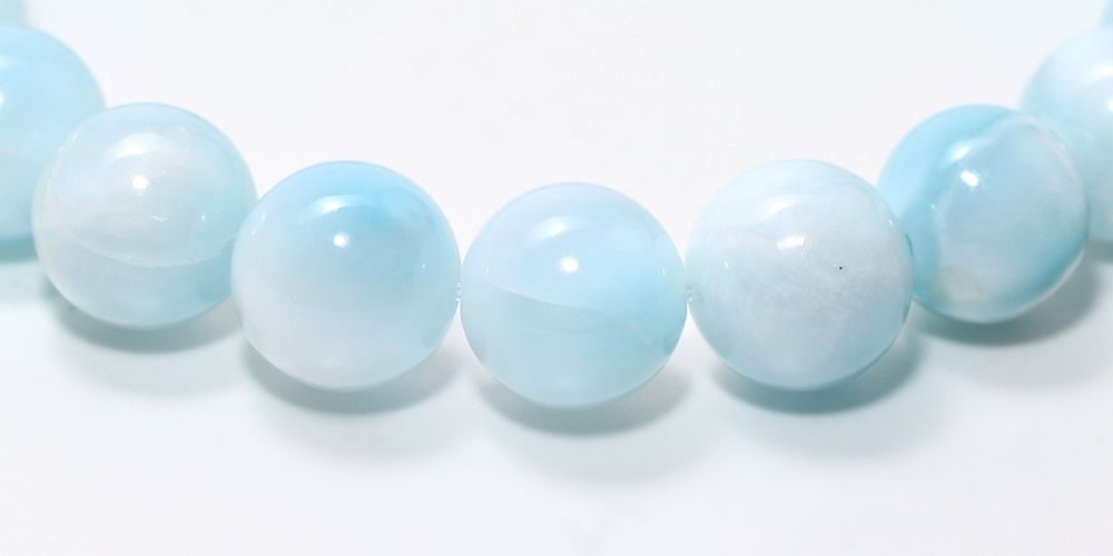 高品質]アイスラリマーブレスレット（約10mm玉） - 埼玉県吉川市の