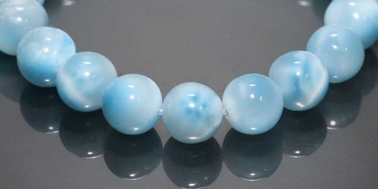 高品質]アイスラリマーブレスレット（約10.5mm玉） - 埼玉県吉川市の