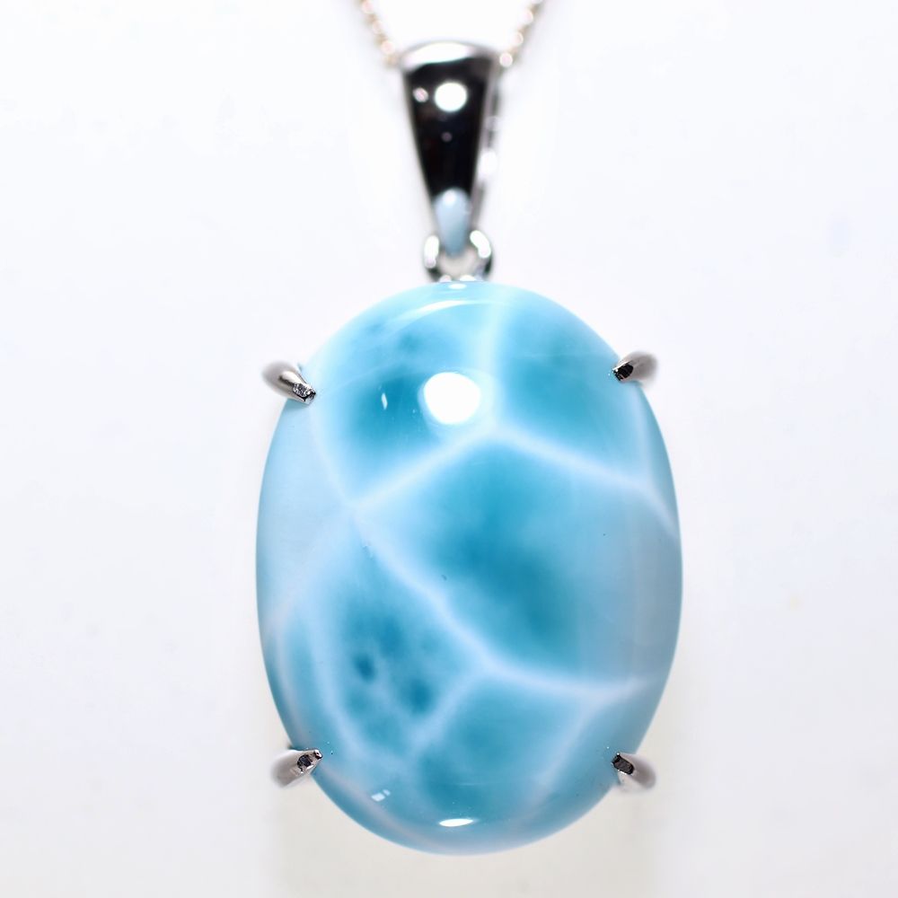 高品質++]ラリマーペンダントトップ/ブルーペクトライト（シルバー925