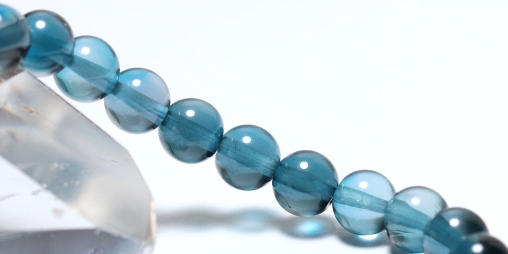 トップクォリティ]ロンドンブルートパーズブレスレット（約7mm玉