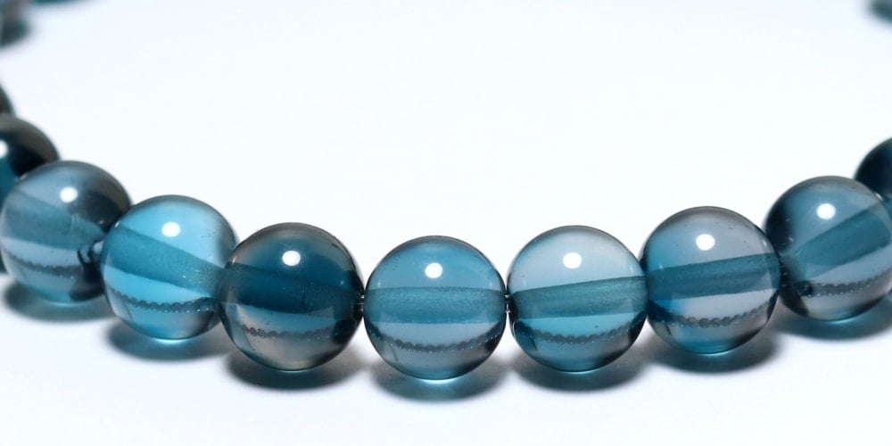 トップクォリティ]ロンドンブルートパーズブレスレット（約7.5mm玉