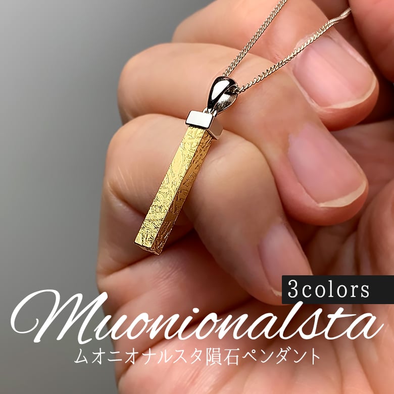 スウェーデン産]ムオニオナルスタ隕石ペンダントトップ（シルバー925