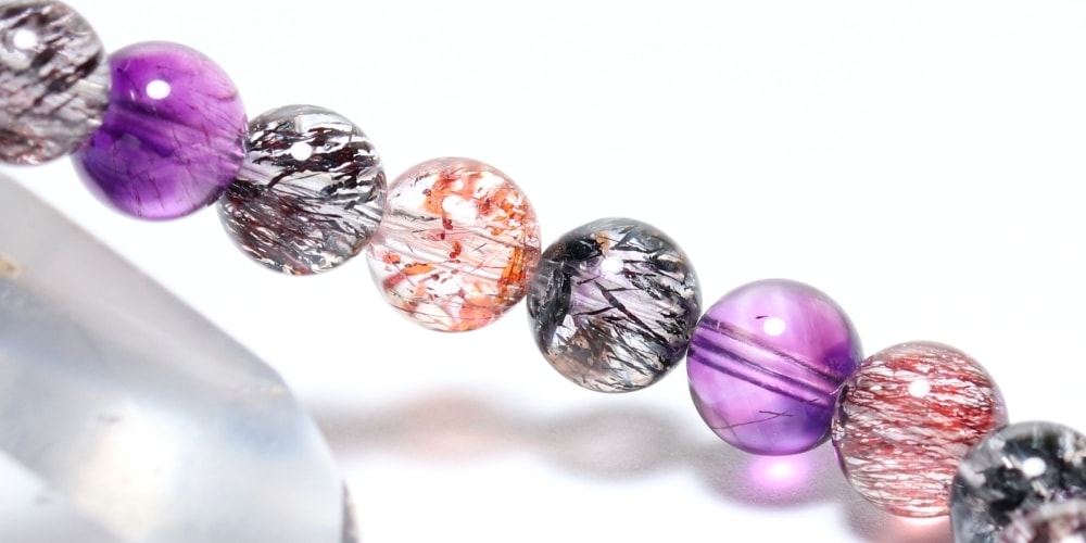 高品質++]ミックススーパーセブンブレスレット（約7mm玉） - 埼玉県