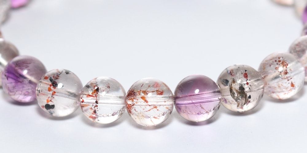 特別価格/3A]ミックススーパーセブンブレスレット（約8mm玉） - 埼玉県