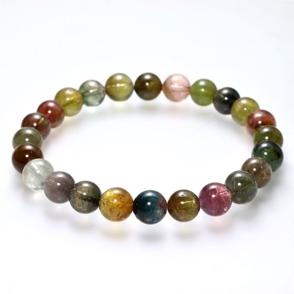 高品質]マルチカラートルマリンブレスレット（約7.5mm玉） - 埼玉県