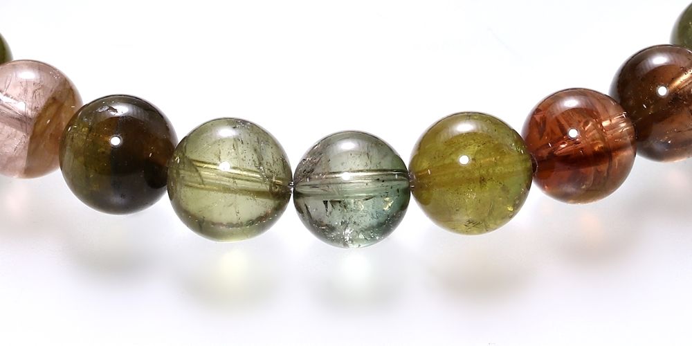 高品質]マルチカラートルマリンブレスレット（約7.5mm玉） - 埼玉県