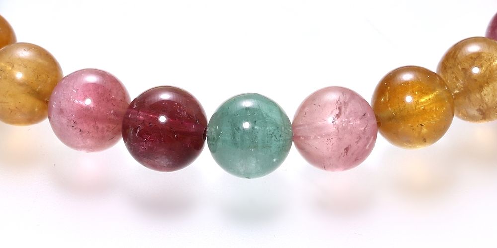 高品質]マルチカラートルマリンブレスレット（約7.5mm玉） - 埼玉県