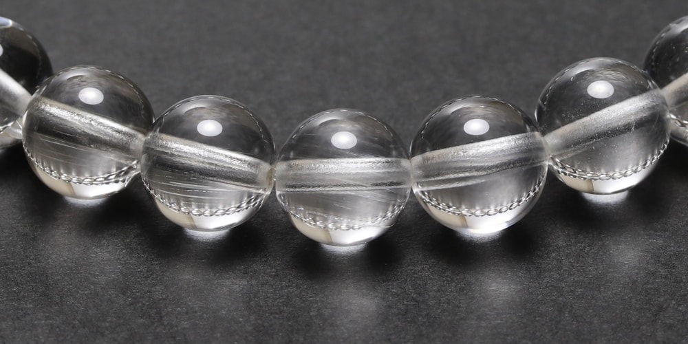 高品質++]ナチュラルトパーズブレスレット（約8.5mm玉/非加熱ホワイト