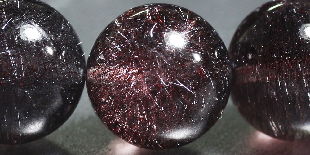 最高品質]花火ブラックスーパーセブンブレスレット（約11.5mm玉