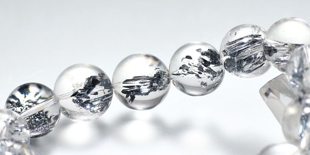 希少大玉！高品質+]スティブナイトインクォーツブレスレット（約15.5mm