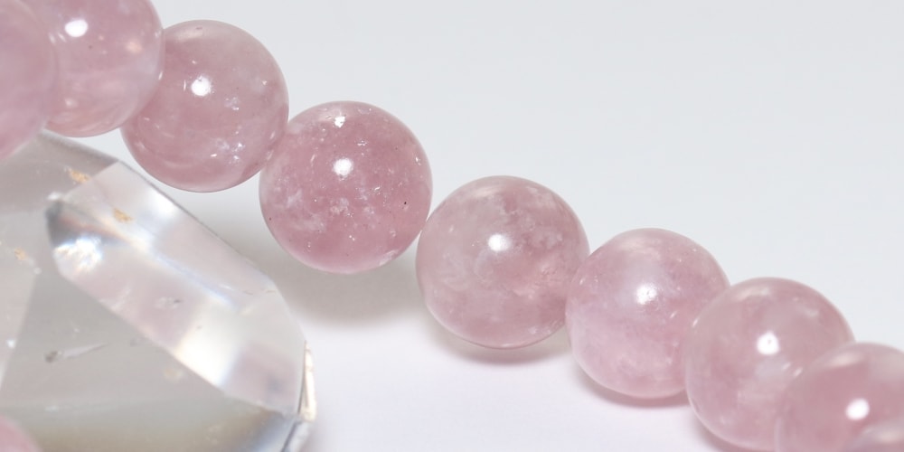 高品質]ピンクマイカブレスレット（約12mm玉） - 埼玉県吉川市の天然石