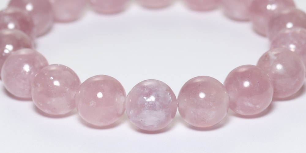高品質]ピンクマイカブレスレット（約12mm玉） - 埼玉県吉川市の天然石