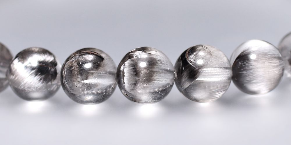 トップクォリティ]プラチナルチルクォーツブレスレット（約7mm玉