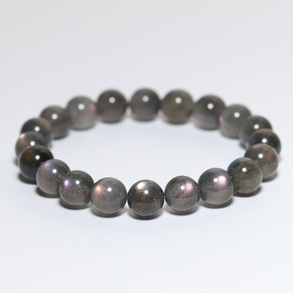 高品質+]オレンジ・ピンク・パープルラブラドライトブレスレット（約