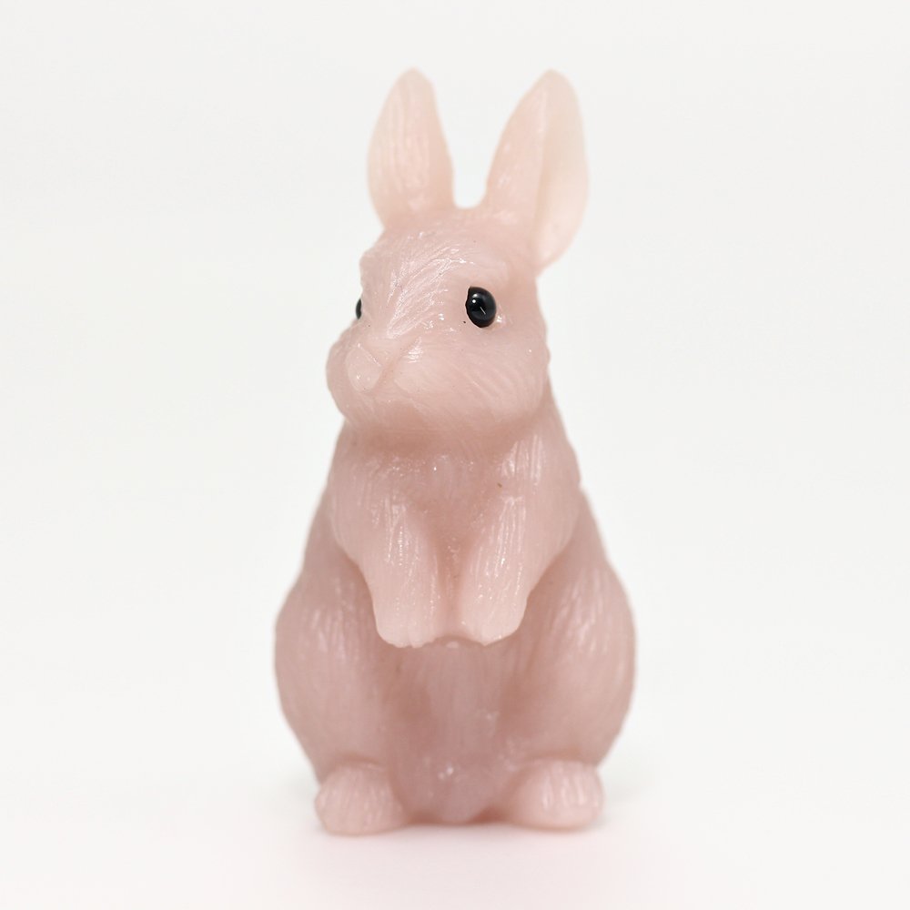 高品質]ピンクタルク彫刻うさぎ（置物） - 埼玉県吉川市の天然石専門店
