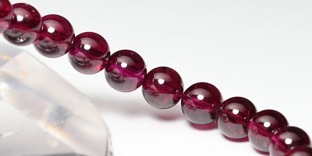 高品質++]ロードライトガーネットブレスレット（約7mm玉） - 埼玉県