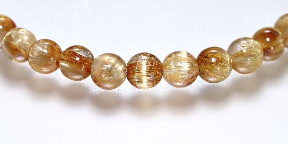 高品質+]キャッツアイルチルクォーツブレスレット（約5mm玉） - 埼玉県