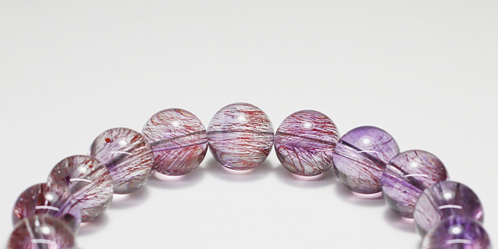 最高品質]アメジストスーパーセブンブレスレット（約11mm玉） - 埼玉県