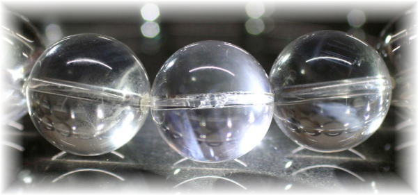 3A]エンジェルラダークォーツブレスレット（約16.5mm玉・鑑別書付