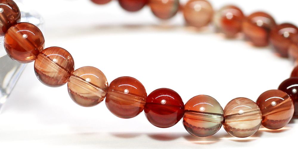 最高品質・チベット産]レッドアンデシンブレスレット（約8mm玉