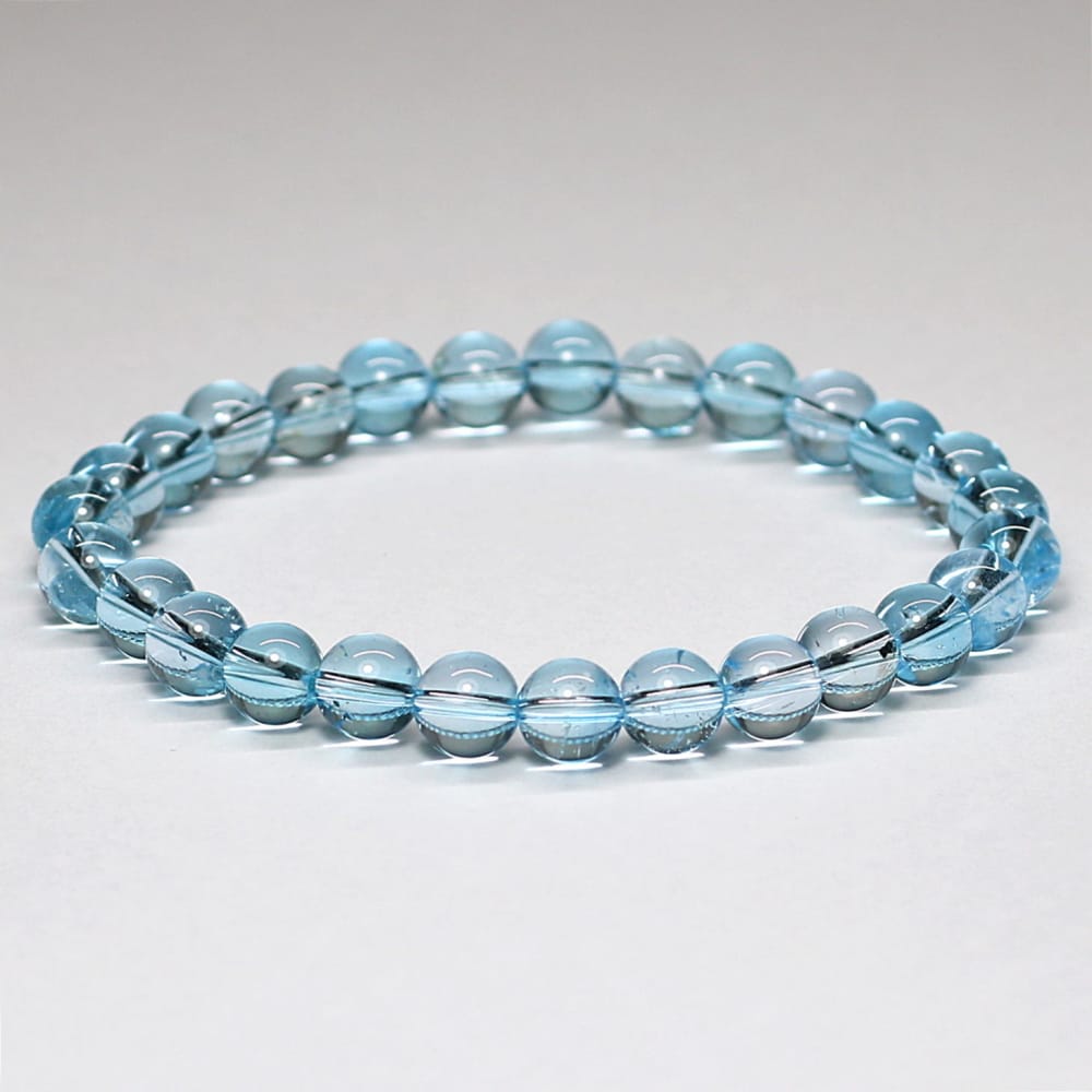 高品質++]ブルートパーズブレスレット（約7.5mm玉） - 埼玉県吉川市の