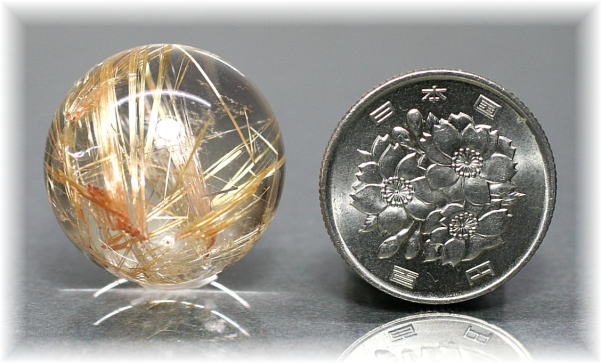 高品質]ゴールドルチルクォーツ丸玉/スフィア - 埼玉県吉川市の天然石