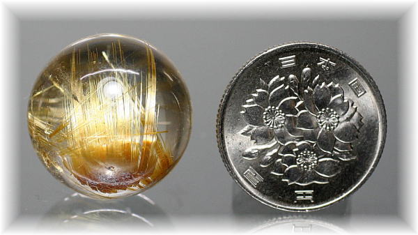 最高品質]ゴールドルチルクォーツ丸玉/スフィア - 埼玉県吉川市の