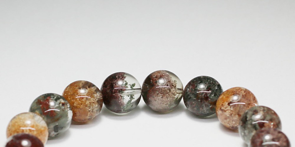 高品質]ミックスガーデンクォーツブレスレット/ガーデン水晶（約12.5mm