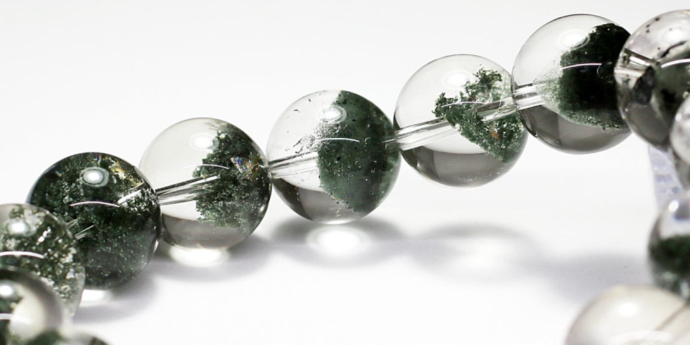 プレミアム]ブラジル産グリーンファントムクォーツブレスレット（約