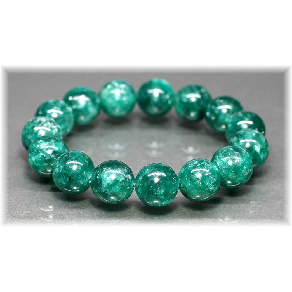 高品質]グリーンマイカブレスレット（約14.5mm玉） - 埼玉県吉川市の