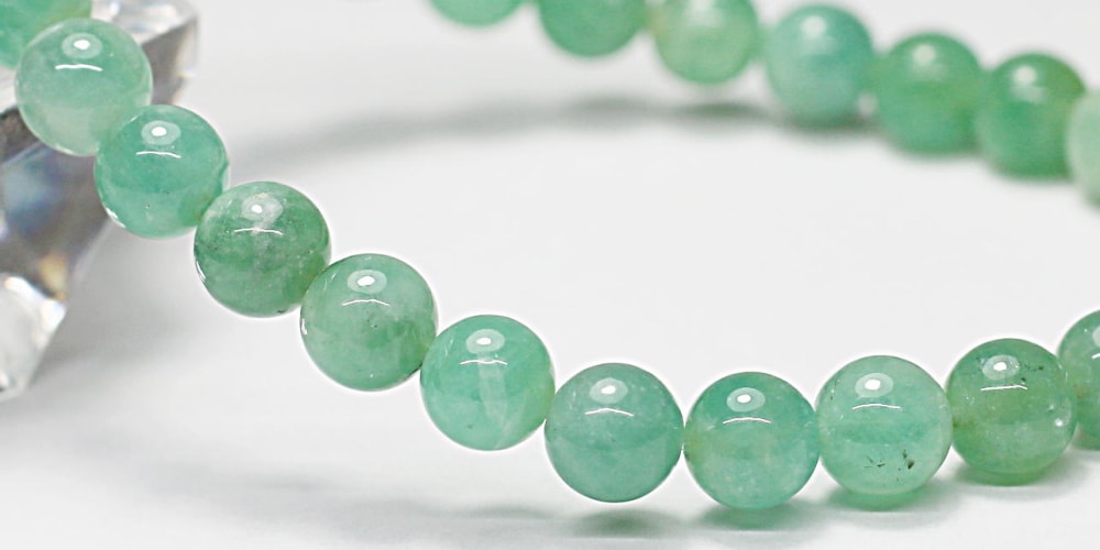 高品質]ザンビア産エメラルドブレスレット（約6.5mm玉） - 埼玉県吉川