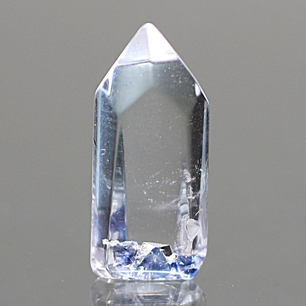 高品質+]フローライトインクォーツポリッシュポイント/ミニサイズ結晶