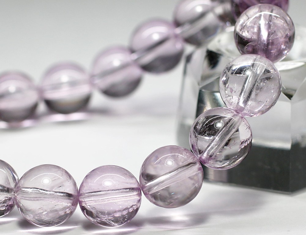 最高品質]クンツァイトブレスレット（約11mm玉） - 埼玉県吉川市の